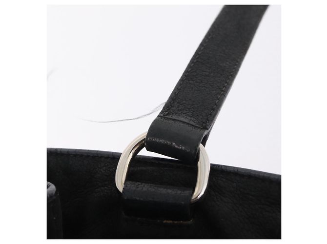 Saco Tote PRADA Nylon Preto Prata Auth 207682 - vista 9