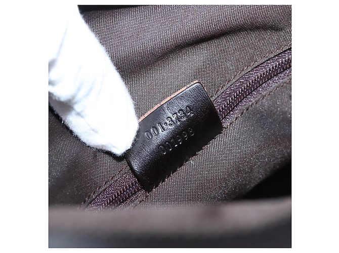 Borsa a tracolla GUCCI GG Canvas Jackie Beige Silver 001 3734 Auth ep16380V Argento - vista 11