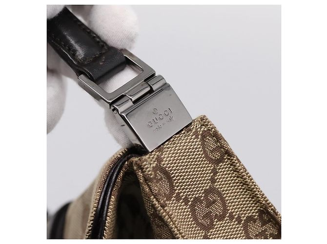 Borsa a tracolla GUCCI GG Canvas Jackie Beige Silver 001 3734 Auth ep16380V Argento - vista 18
