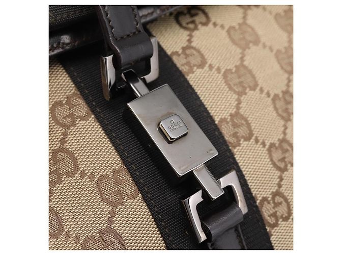 Borsa a tracolla GUCCI GG Canvas Jackie Beige Silver 001 3734 Auth ep16380V Argento - vista 19