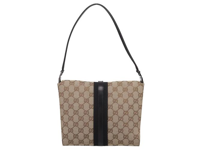 Borsa a tracolla GUCCI GG Canvas Jackie Beige Silver 001 3734 Auth ep16380V Argento - vista 2