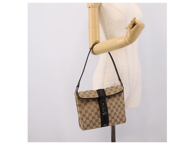 Borsa a tracolla GUCCI GG Canvas Jackie Beige Silver 001 3734 Auth ep16380V Argento - vista 25