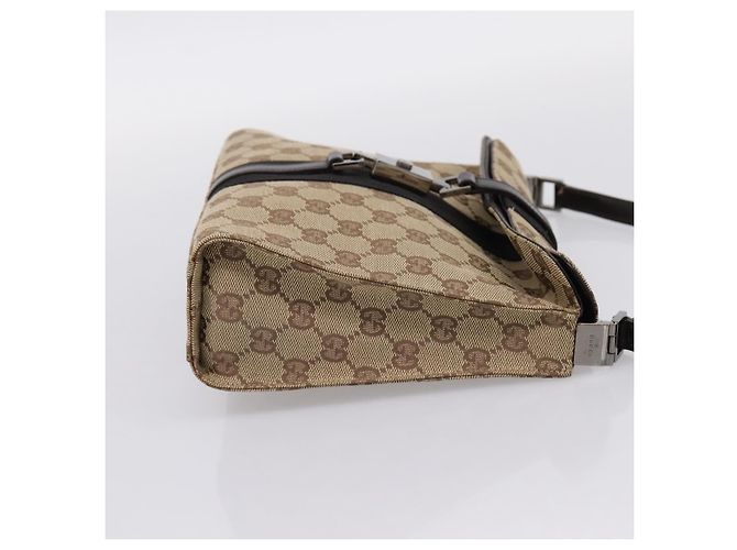 Borsa a tracolla GUCCI GG Canvas Jackie Beige Silver 001 3734 Auth ep16380V Argento - vista 4