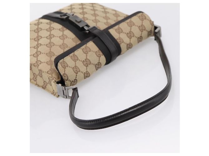 Borsa a tracolla GUCCI GG Canvas Jackie Beige Silver 001 3734 Auth ep16380V Argento - vista 7