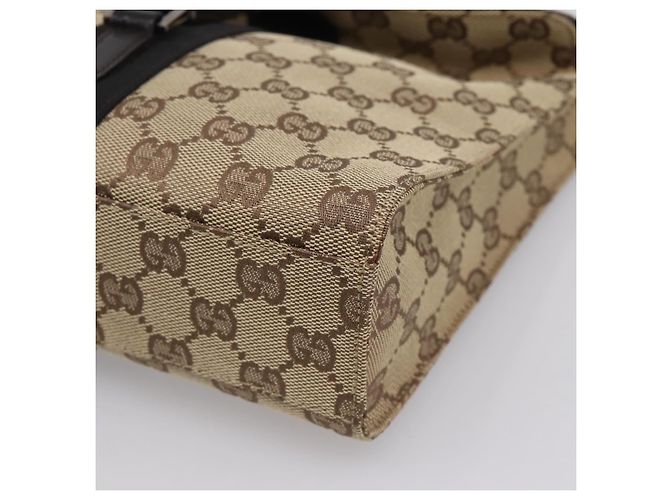 Borsa a tracolla GUCCI GG Canvas Jackie Beige Silver 001 3734 Auth ep16380V Argento - vista 9
