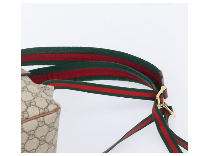 Zaino GUCCI GG Supreme Web Sherry Line PVC Beige Gold 427042 Auth ep16166A - vista 16