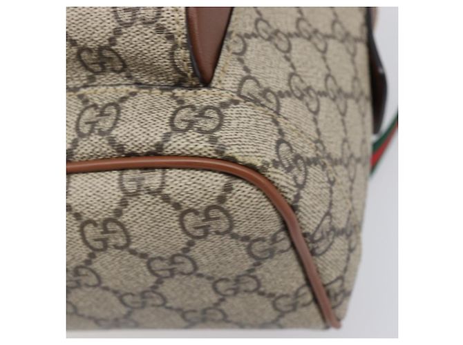 Zaino GUCCI GG Supreme Web Sherry Line PVC Beige Gold 427042 Auth ep16166A - vista 17