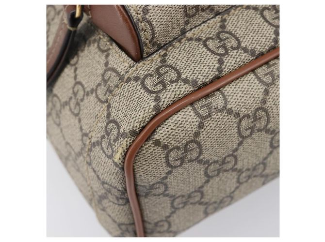 Zaino GUCCI GG Supreme Web Sherry Line PVC Beige Gold 427042 Auth ep16166A - vista 18