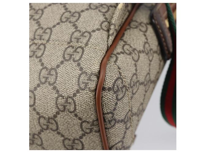 Zaino GUCCI GG Supreme Web Sherry Line PVC Beige Gold 427042 Auth ep16166A - vista 19