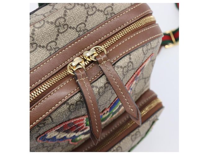 Zaino GUCCI GG Supreme Web Sherry Line PVC Beige Gold 427042 Auth ep16166A - vista 21
