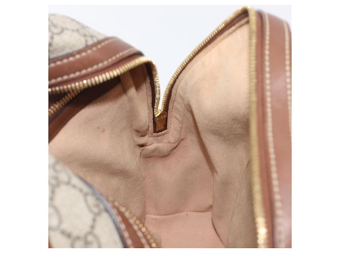 Zaino GUCCI GG Supreme Web Sherry Line PVC Beige Gold 427042 Auth ep16166A - vista 23