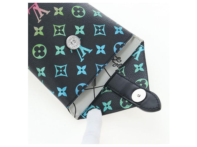 LOUIS VUITTON Monogram Gradient Envelope Pouch Black M13906 LV Auth LN216SM - view 20