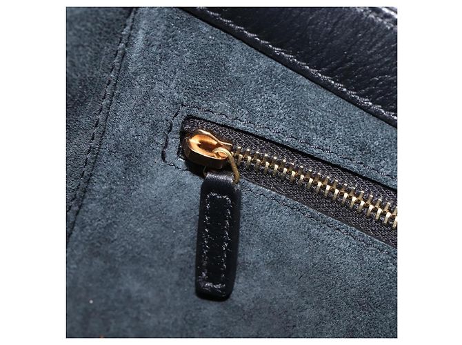 Autre Marque Saint Laurent LE 5A 7 Mini Hand Bag Smooth Calf Skin Black Gold Auth ka6389M Nero D'oro - vista 21