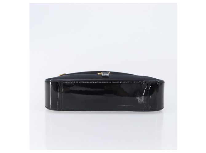 Autre Marque Saint Laurent LE 5A 7 Mini Hand Bag Smooth Calf Skin Black Gold Auth ka6389M Nero D'oro - vista 5