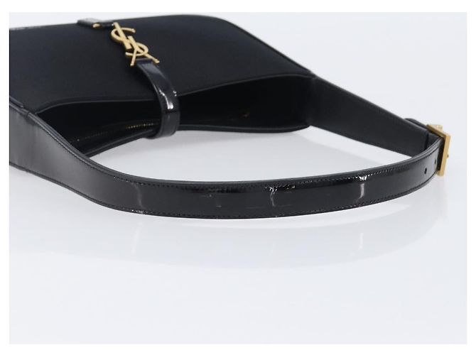 Autre Marque Saint Laurent LE 5A 7 Mini Hand Bag Smooth Calf Skin Black Gold Auth ka6389M Nero D'oro - vista 7