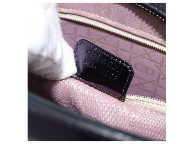 Borsa Christian Dior Pelle verniciata Viola Argento Auth bs37482 - vista 11