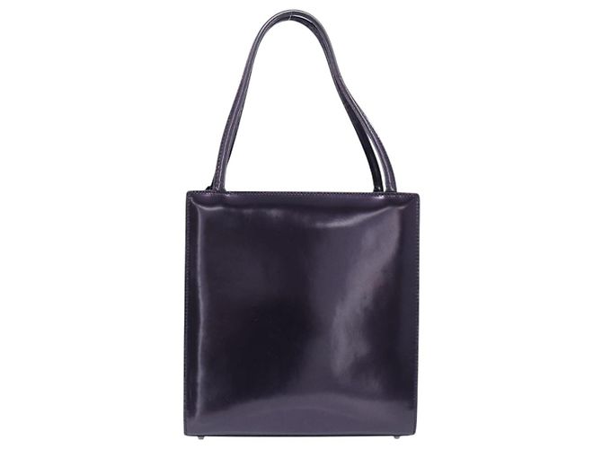 Borsa Christian Dior Pelle verniciata Viola Argento Auth bs37482 - vista 2