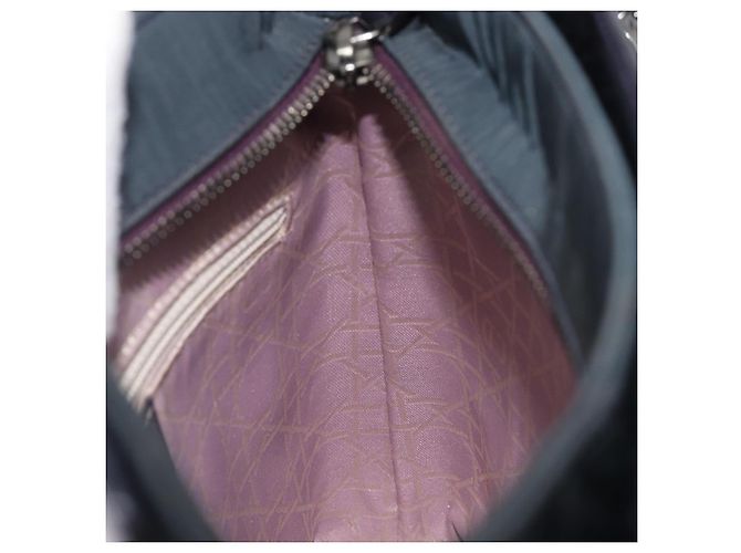 Borsa Christian Dior Pelle verniciata Viola Argento Auth bs37482 - vista 25