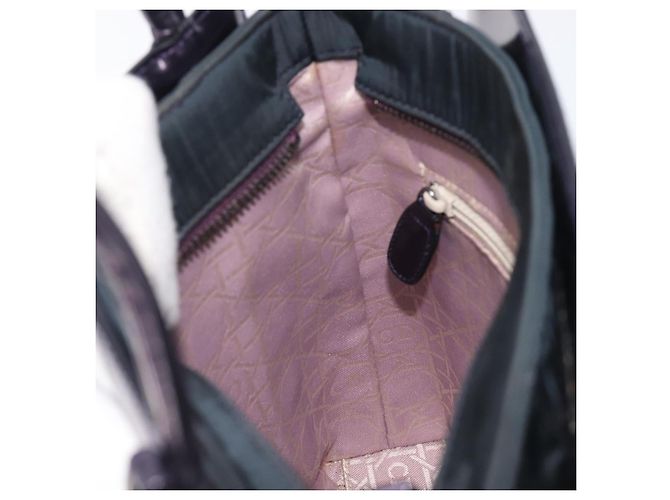 Borsa Christian Dior Pelle verniciata Viola Argento Auth bs37482 - vista 26
