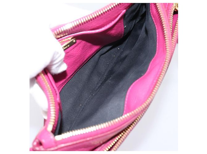Borsa a tracolla Miu Miu in pelle rosa e oro Auth 206869A D'oro - vista 11