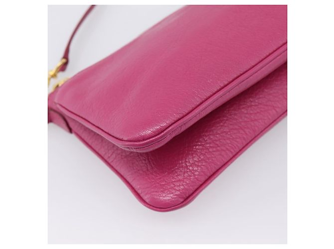 Borsa a tracolla Miu Miu in pelle rosa e oro Auth 206869A D'oro - vista 14