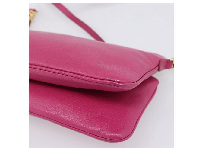 Borsa a tracolla Miu Miu in pelle rosa e oro Auth 206869A D'oro - vista 15