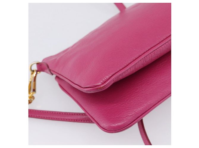 Borsa a tracolla Miu Miu in pelle rosa e oro Auth 206869A D'oro - vista 16