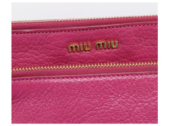 Borsa a tracolla Miu Miu in pelle rosa e oro Auth 206869A D'oro - vista 17