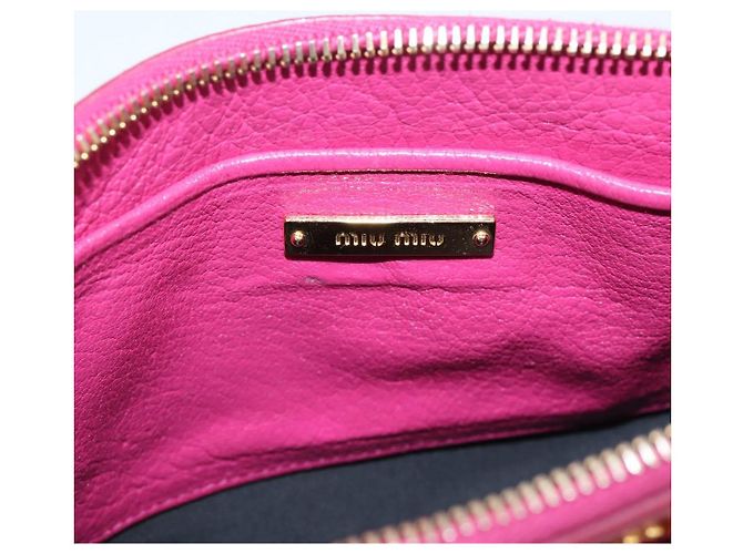 Borsa a tracolla Miu Miu in pelle rosa e oro Auth 206869A D'oro - vista 18