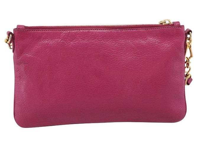 Borsa a tracolla Miu Miu in pelle rosa e oro Auth 206869A D'oro - vista 2