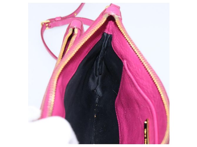 Borsa a tracolla Miu Miu in pelle rosa e oro Auth 206869A D'oro - vista 20