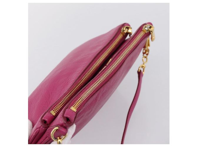 Borsa a tracolla Miu Miu in pelle rosa e oro Auth 206869A D'oro - vista 6