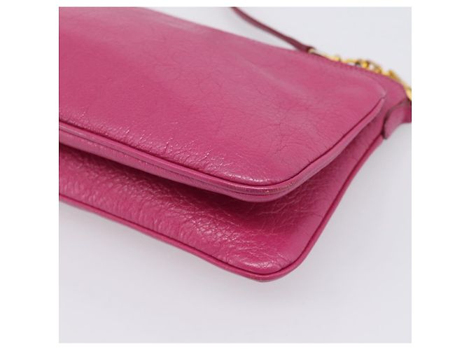 Borsa a tracolla Miu Miu in pelle rosa e oro Auth 206869A D'oro - vista 9
