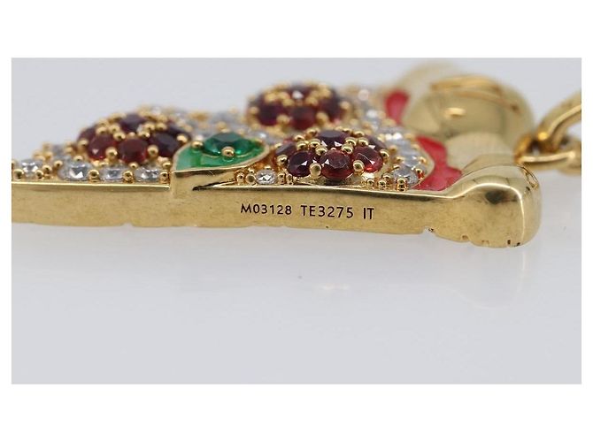 LOUIS VUITTON LV Pizza Medium Charm Metal Gold M03128 LV Auth 206673M D'oro - vista 11