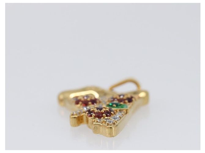 LOUIS VUITTON LV Pizza Medium Charm Metal Gold M03128 LV Auth 206673M D'oro - vista 17