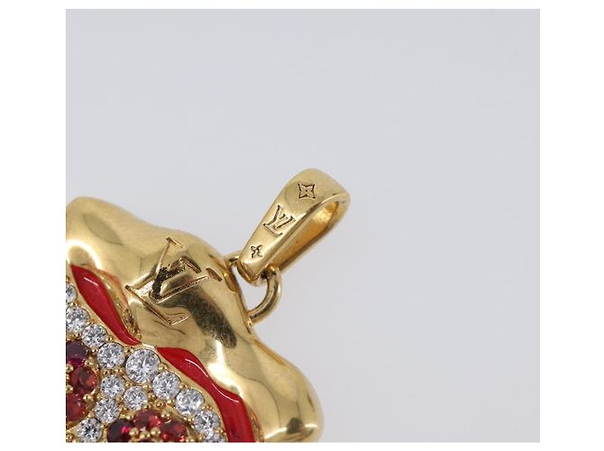 LOUIS VUITTON LV Pizza Medium Charm Metal Gold M03128 LV Auth 206673M D'oro - vista 6