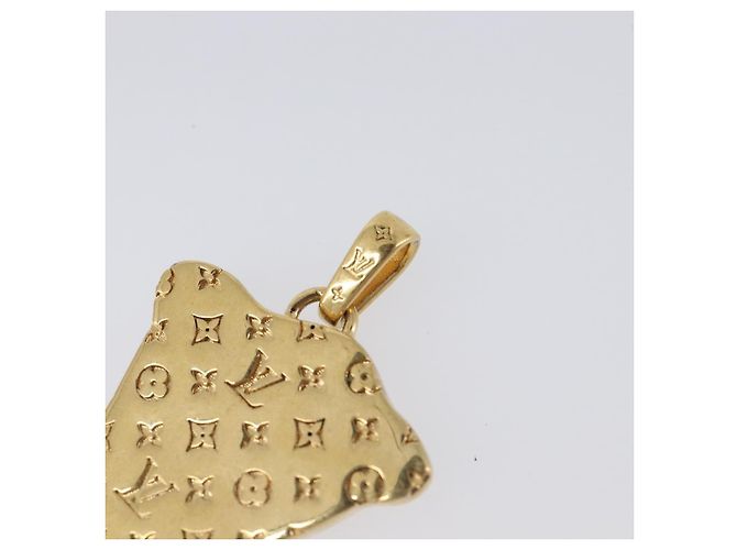 LOUIS VUITTON LV Pizza Medium Charm Metal Gold M03128 LV Auth 206673M D'oro - vista 9