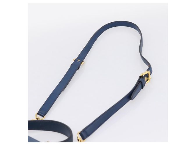 Borsa a mano Miu Miu Madras in pelle 2way Navy tono oro Auth LN072A Blu navy - vista 15