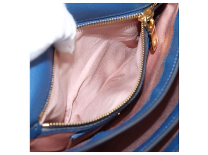 Borsa a mano Miu Miu Madras in pelle 2way Navy tono oro Auth LN072A Blu navy - vista 27