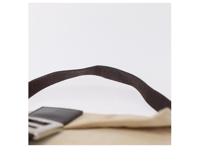 Sac à épaule FENDI Zucca Canvas Mamma Baguette Ivory Silver Auth 205920 Argenté Écru - vue 15