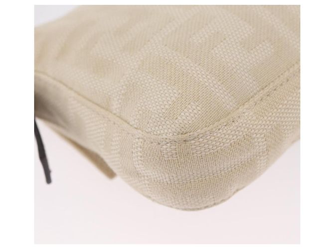 Sac à épaule FENDI Zucca Canvas Mamma Baguette Ivory Silver Auth 205920 Argenté Écru - vue 21