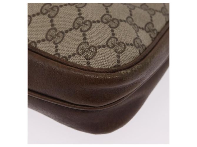 Borsa a Tracolla GUCCI GG Supreme PVC Beige Tono Oro 30 001 1914 Auth ka6521 - vista 10