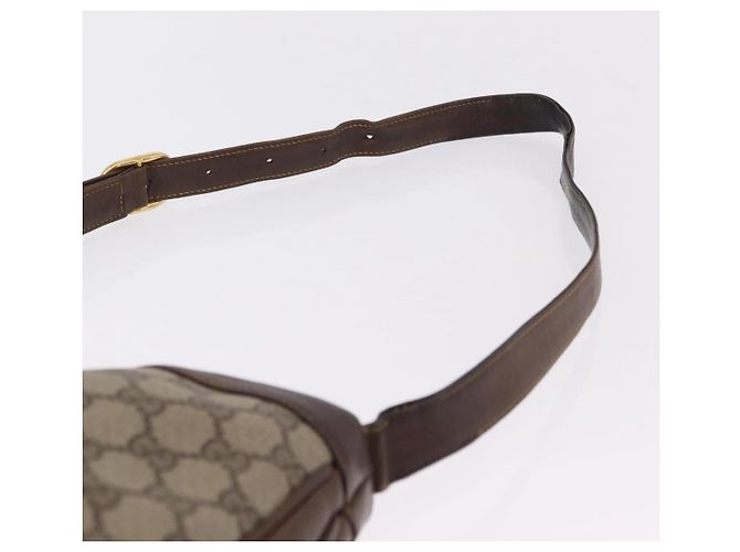 Borsa a Tracolla GUCCI GG Supreme PVC Beige Tono Oro 30 001 1914 Auth ka6521 - vista 14
