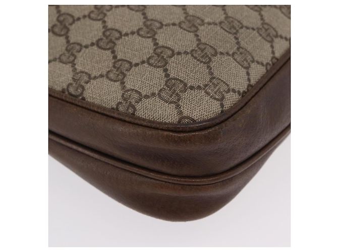 Borsa a Tracolla GUCCI GG Supreme PVC Beige Tono Oro 30 001 1914 Auth ka6521 - vista 16