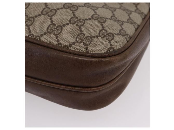 Borsa a Tracolla GUCCI GG Supreme PVC Beige Tono Oro 30 001 1914 Auth ka6521 - vista 17