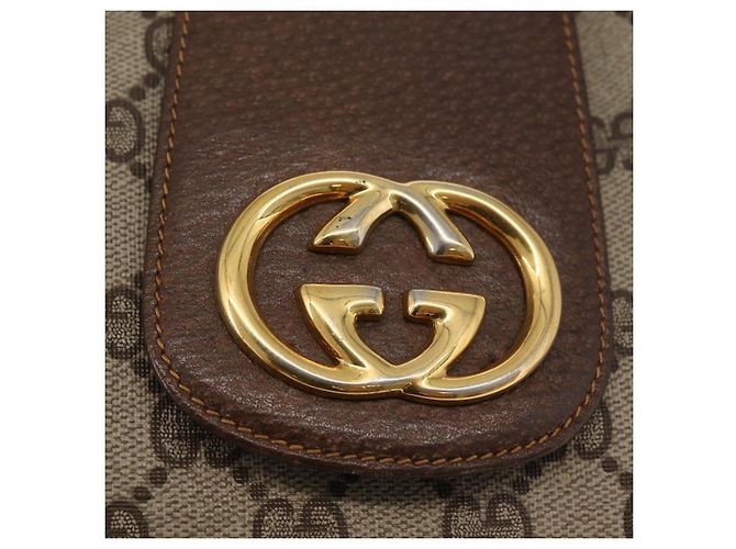 Borsa a Tracolla GUCCI GG Supreme PVC Beige Tono Oro 30 001 1914 Auth ka6521 - vista 19