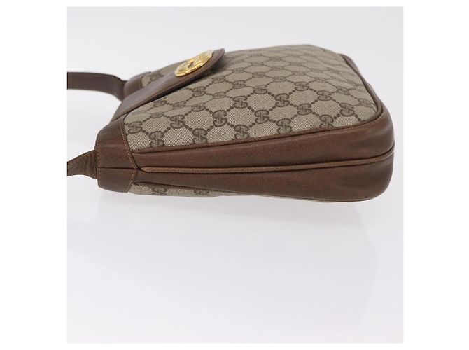 Borsa a Tracolla GUCCI GG Supreme PVC Beige Tono Oro 30 001 1914 Auth ka6521 - vista 4