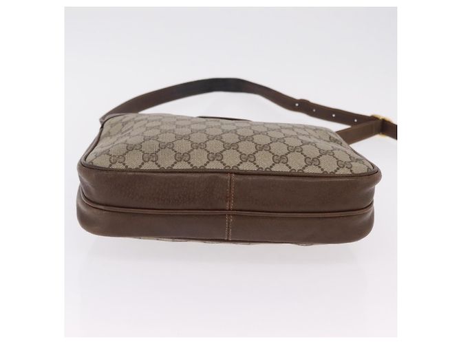 Borsa a Tracolla GUCCI GG Supreme PVC Beige Tono Oro 30 001 1914 Auth ka6521 - vista 5
