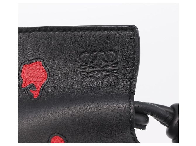 LOEWE Studio Ghibli Flamenco Mini Calcifer Howl's Leather Auth 167763SM Nero D'oro - vista 20
