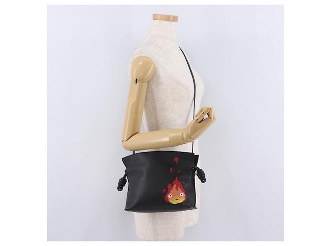 LOEWE Studio Ghibli Flamenco Mini Calcifer Howl's Leather Auth 167763SM Nero D'oro - vista 25